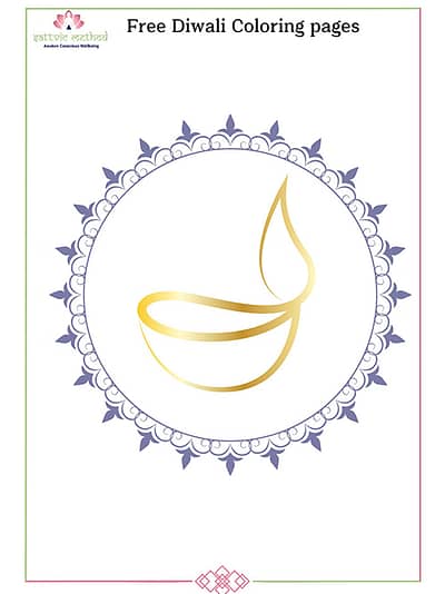 Free Diwali Coloring<br> pages
